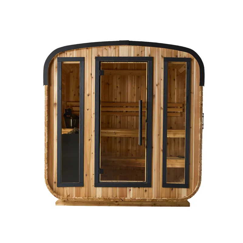 Manufacturer photo of the Almost Heaven BlackWater 4 Person Cube Sauna
