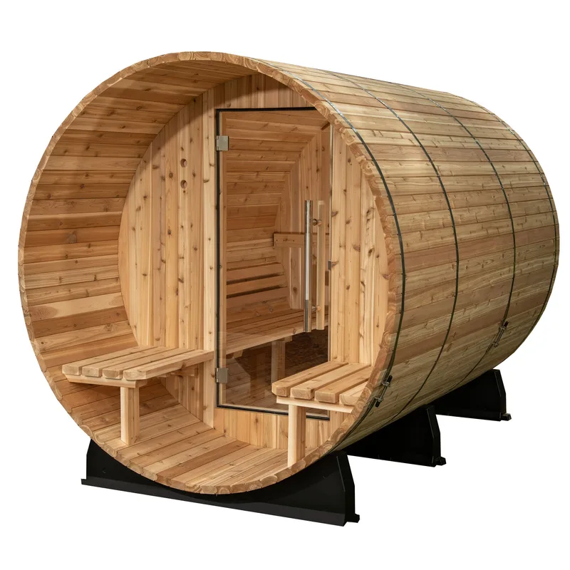 Manufacturer photo of the Almost Heaven Charleston 4 Person Canopy Barrel Sauna