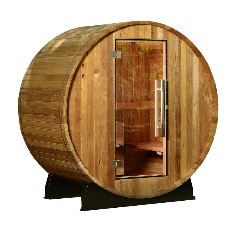 Manufacturer photo of the Almost Heaven Salem 2 Person Barrel Sauna Kit