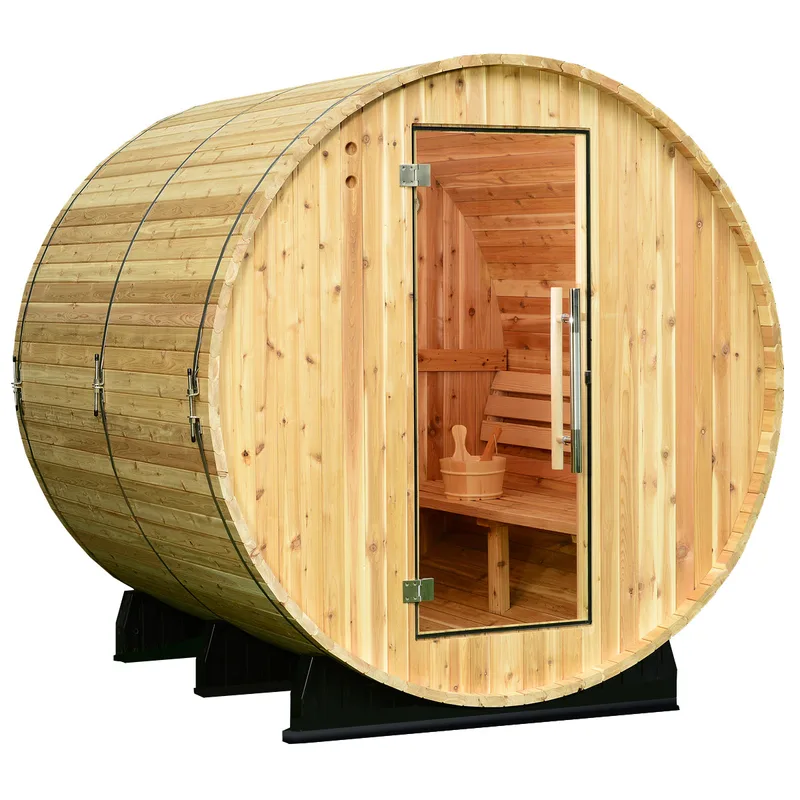 Manufacturer photo of the Almost Heaven Seneca 6 Person Barrel Sauna