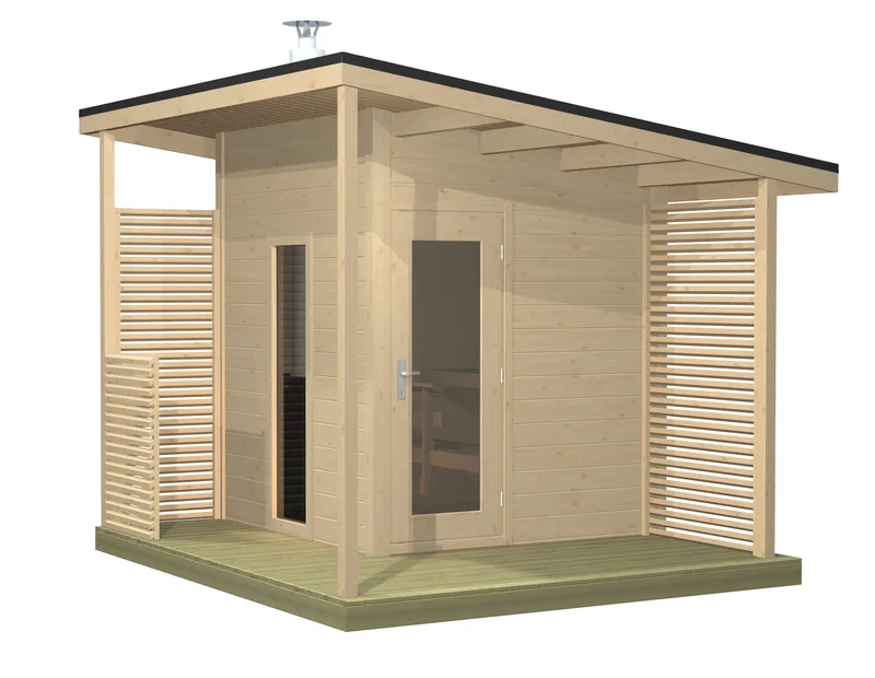 Manufacturer photo of the Almost Heaven Solide Compact 4-6 Person Cabin Sauna