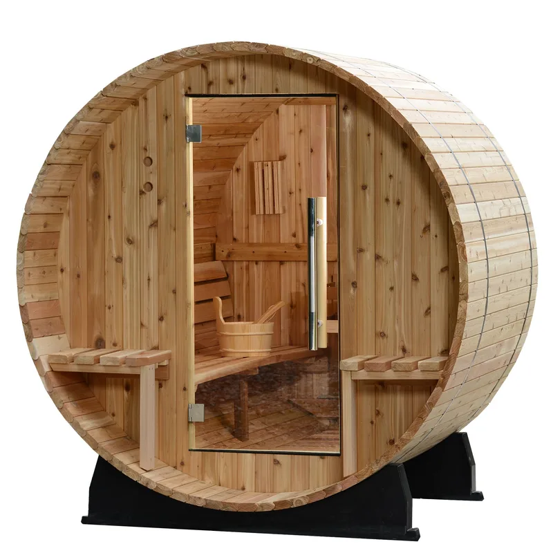Manufacturer photo of the Almost Heaven Vienna 2 Person Canopy Barrel Sauna