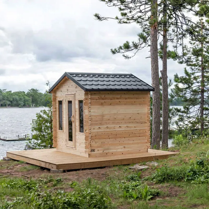 Manufacturer photo of the Dundalk LeisureCraft Canadian Timber Granby Cabin Sauna