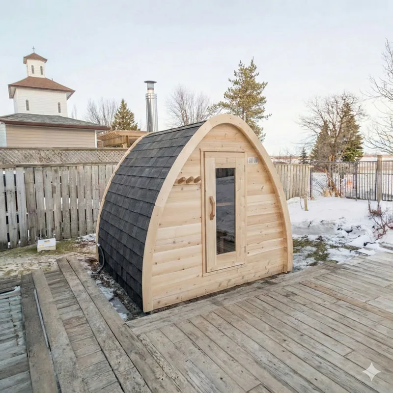Manufacturer photo of the Dundalk LeisureCraft Canadian Timber MiniPOD Sauna