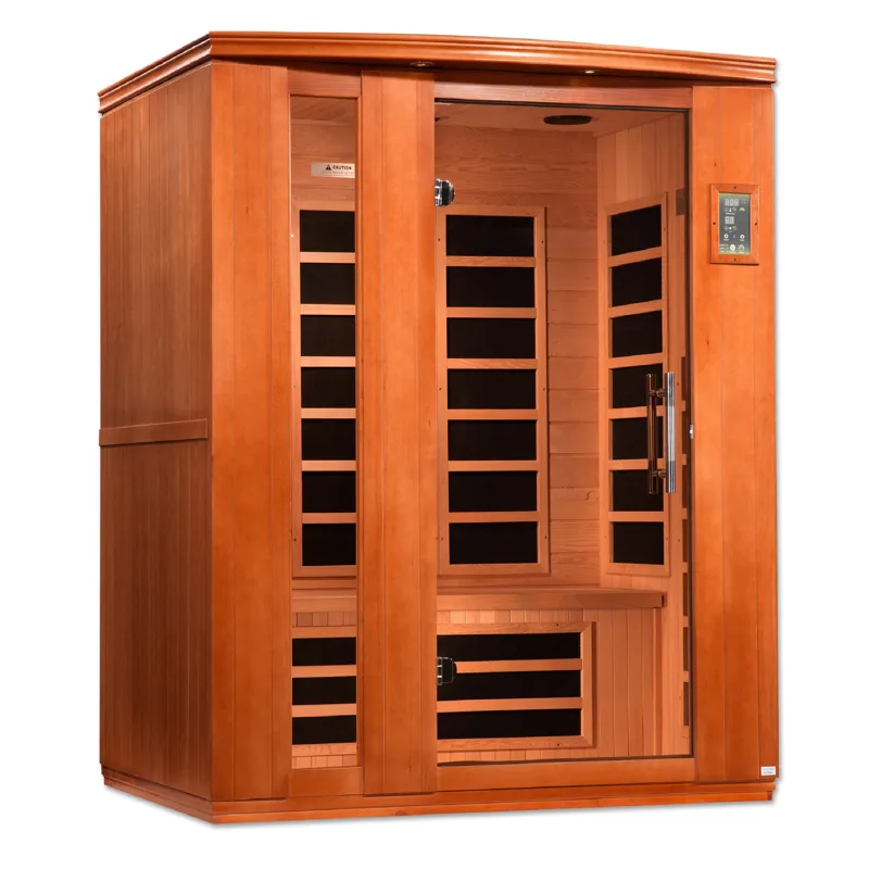 Manufacturer photo of the Dynamic Saunas Dynamic "Lugano" 3 Person Ultra Low EMF FAR IR Sauna (DYN-6336-02 Elite)