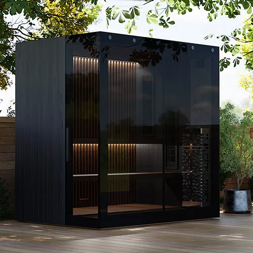 Manufacturer photo of the Finnmark Designs Trinity Combination Outdoor Sauna