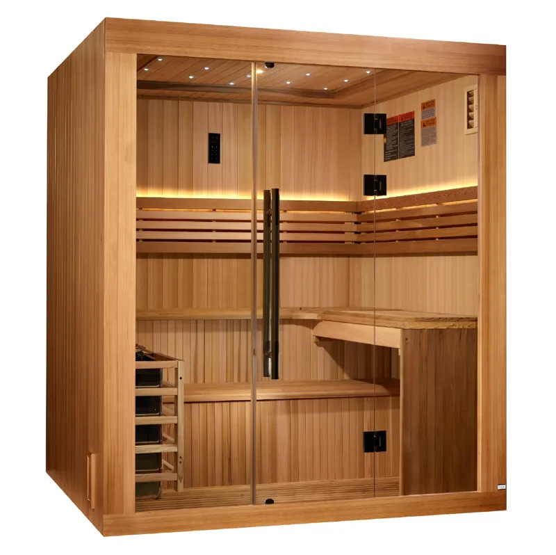 Manufacturer photo of the Golden Designs 2025 Golden Designs Updated "Osla" 6 Person Traditional Sauna (GDI-7689-02)
