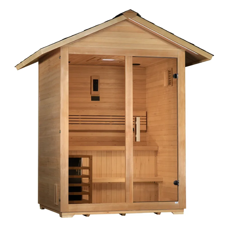 Manufacturer photo of the Golden Designs "Arlberg" 3 Person Traditional Outdoor Sauna (GDI-8103-01)
