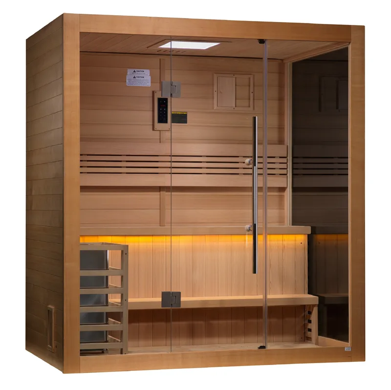 Manufacturer photo of the Golden Designs "Forssa" 3-4 Person Traditional Sauna (GDI-7203-01)