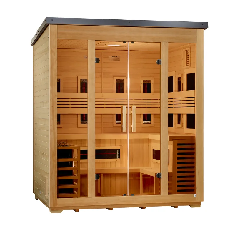 Manufacturer photo of the Golden Designs Gargellen 5-Person Hybrid Flat Roof Sauna (GDI-8025-01)
