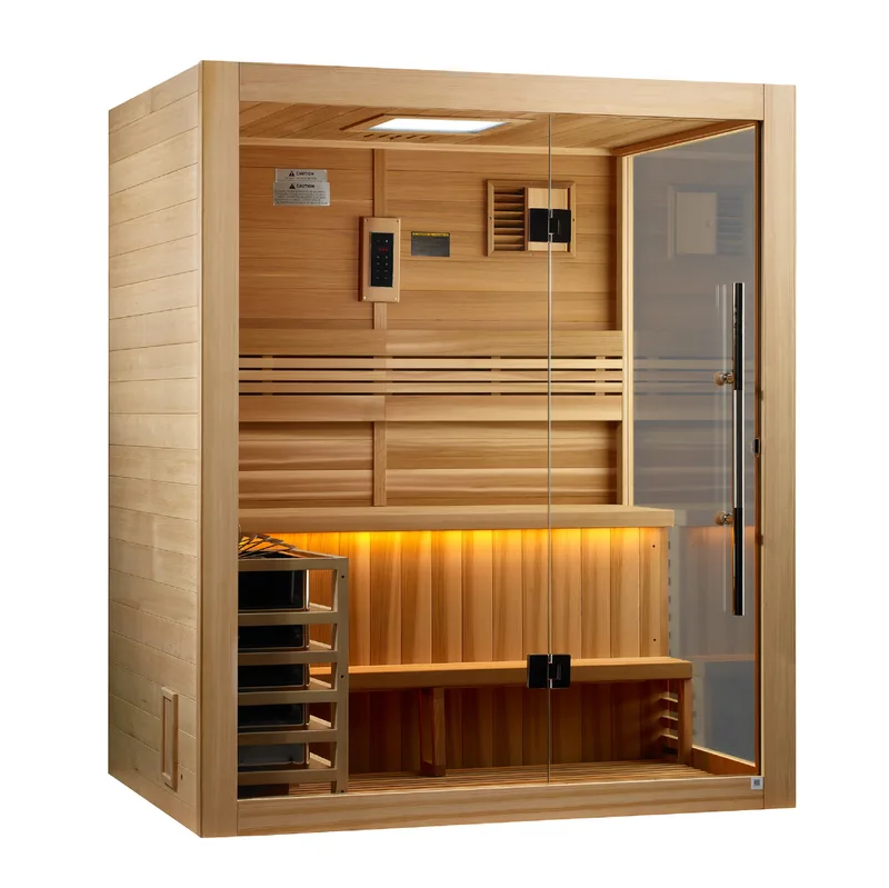Manufacturer photo of the Golden Designs "Hanko" 2-3 Person Traditional Sauna (GDI-7202-01)
