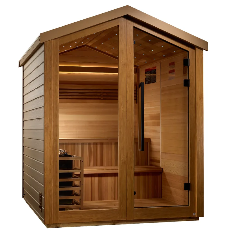 Manufacturer photo of the Golden Designs "Kaarina" 6 Person Barn Outdoor Traditional Sauna (GDI-8506-01)