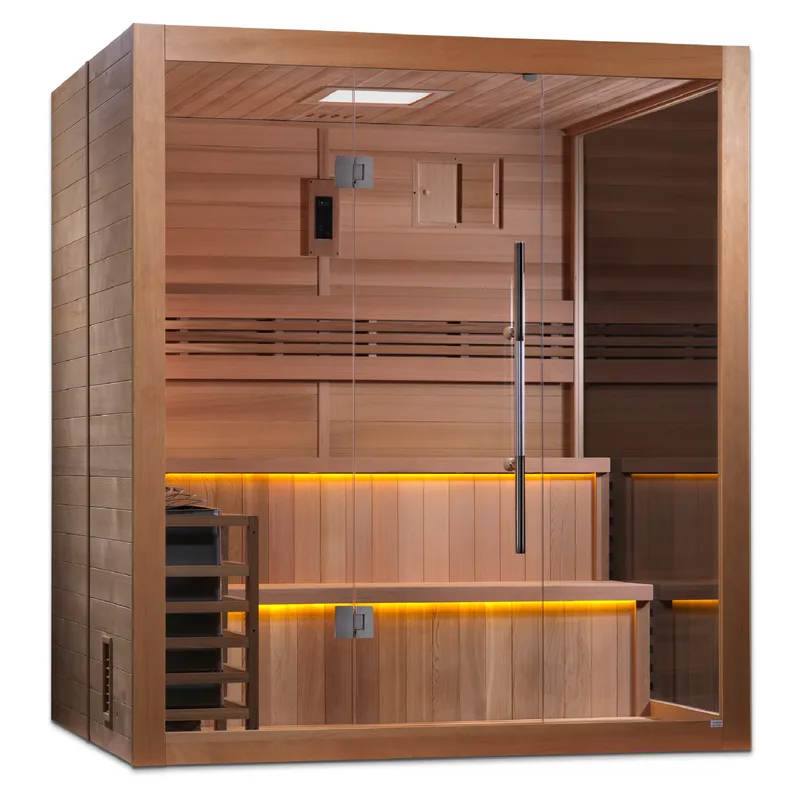 Manufacturer photo of the Golden Designs "Kuusamo" 6 Person Traditional Sauna (GDI-7206-01)