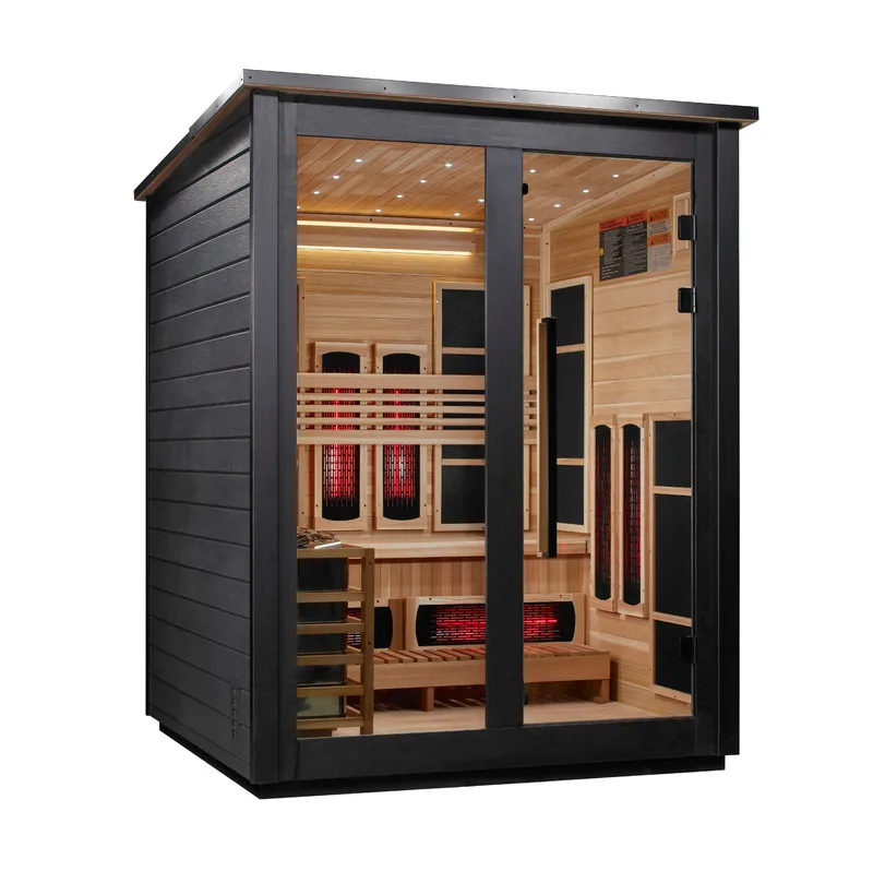 Manufacturer photo of the Golden Designs Loviisa 3-Person Black Barn Hybrid Sauna (GDI-8523-04)