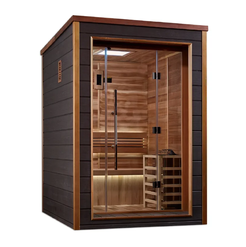 Manufacturer photo of the Golden Designs "Narvik" 2 Person Outdoor-Indoor Traditional Sauna (GDI-8202-01)