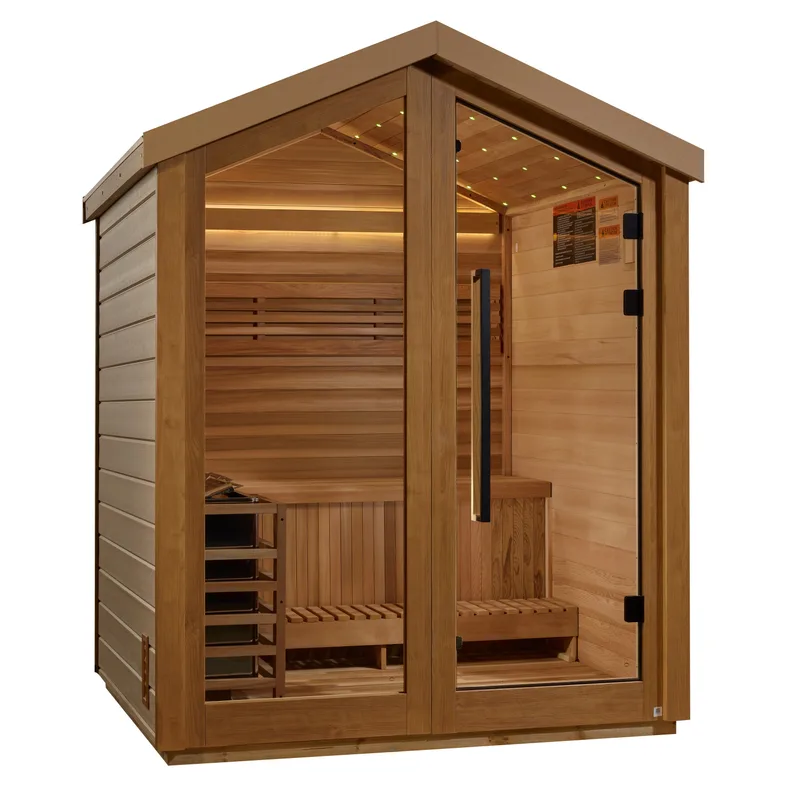 Manufacturer photo of the Golden Designs "Savonlinna" 3 Person Barn Outdoor Traditional Sauna (GDI-8503-01)