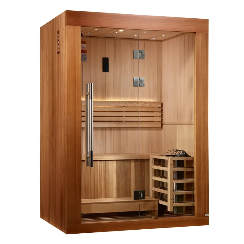 Manufacturer photo of the Golden Designs Updated "Sundsvall" 2 Person Traditional Sauna (GDI-7289-02)