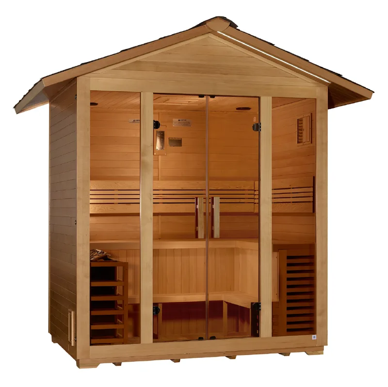 Manufacturer photo of the Golden Designs "Vorarlberg" 5 Person Traditional Outdoor Sauna (GDI-8105-01)