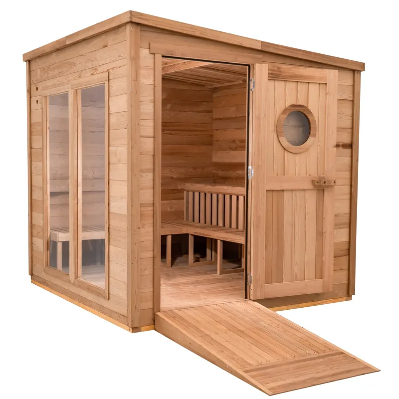 Manufacturer photo of the Redwood Outdoors Grove Outdoor Sauna - 8 Person - 001 Version