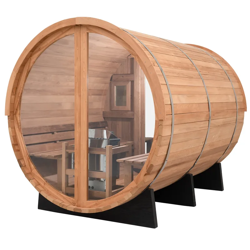 Manufacturer photo of the Redwood Outdoors Horizon Outdoor Sauna - 6 Person w/ Porch