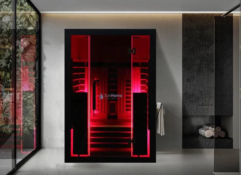 Manufacturer photo of the Sun Home Saunas Eclipse 2-Person Red Light & Infrared Sauna