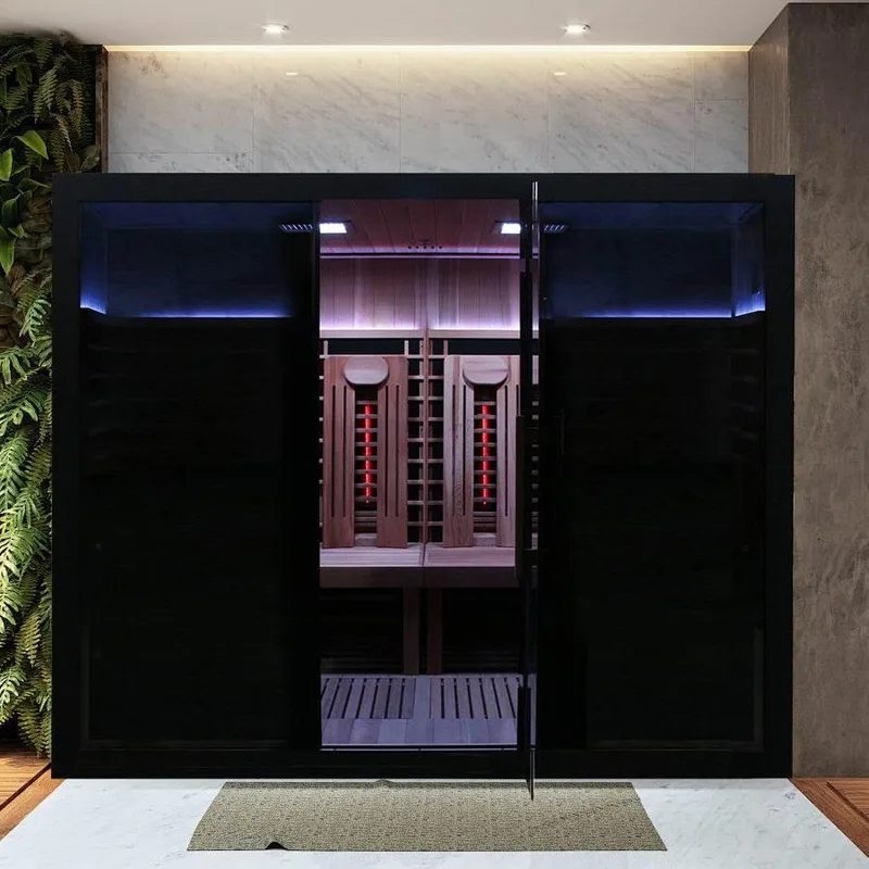Manufacturer photo of the Sun Home Saunas Eclipse 4-Person Red Light & Infrared Sauna