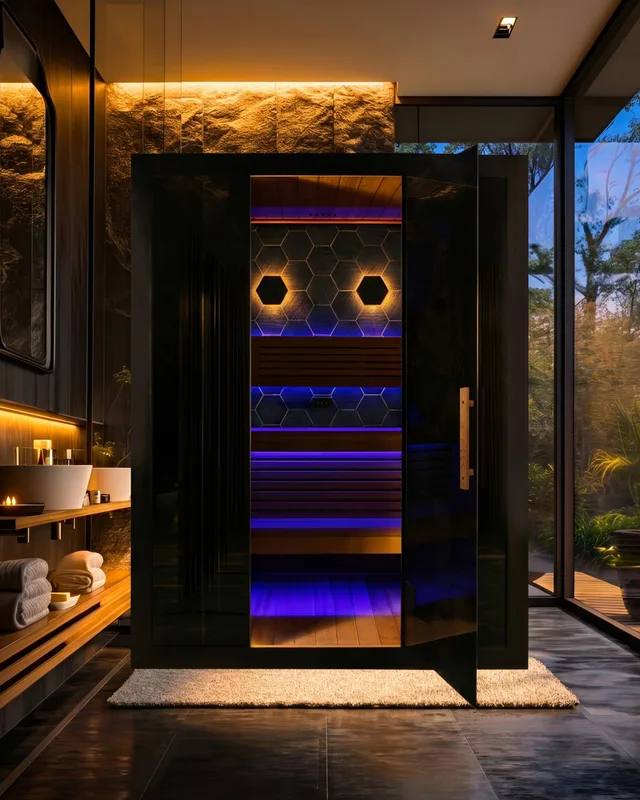 Manufacturer photo of the Sun Home Saunas Nova Indoor 3-Person Traditional Sauna